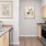 a kitchen with a wood floor