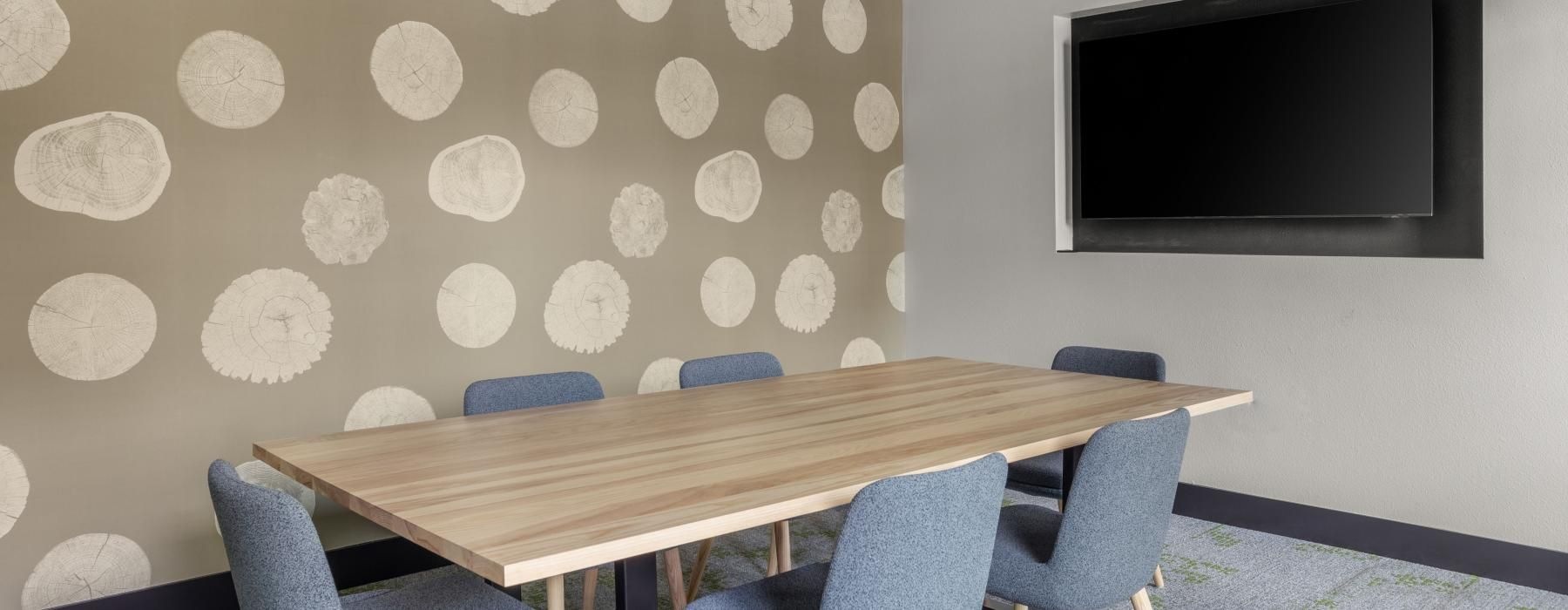 a table with chairs around it