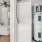 a white refrigerator in a room